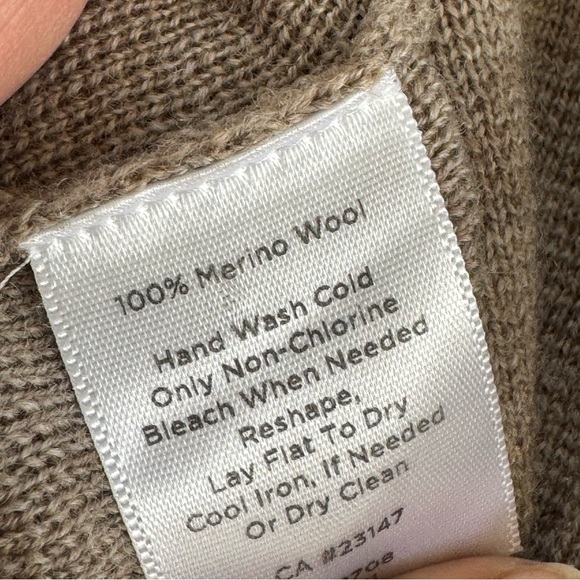 Talbots Merino Wool Beige Taupe Knit Top and Skirt Set PETITE Small Sophisticate - Picture 8 of 12